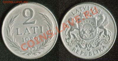 Латвия 2 лати 1926 до 22:00мск 10.11.13 - Латвия 2 лати 1926
