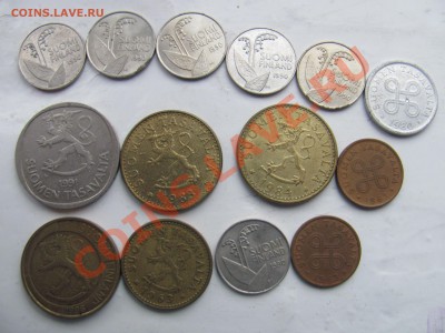 Иностр.монеты- Финляндия (14шт.) с рубля до 11.11 в 22-00 - финнн