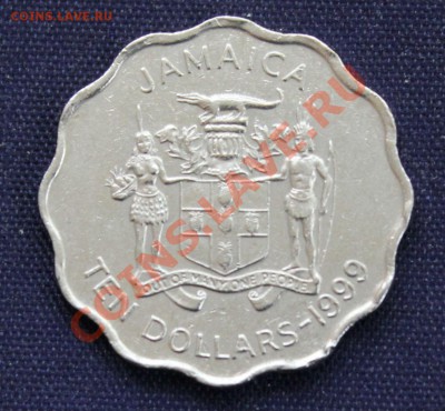 ЯМАЙКА 10 долларов 1999г.ВОЛНИСТАЯ до 13.11.13г. в 22-00 - IMG_8848.JPG