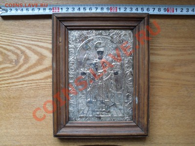 Серебряная икона  Николай Чудотворец в рамке - SDC10664-1с