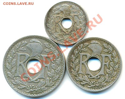 Три старые французские монеты 1923 - 1936; до 09.11_22.10мс - 6838