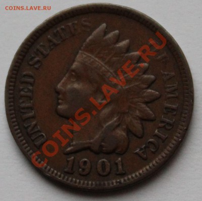 США. 1 цент 1901 г. Индианка. - 11