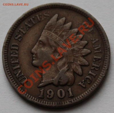 США. 1 цент 1901 г. Индианка. - 7