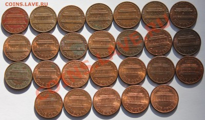 США. набор центов 1962-2001. 26 штук. - 5