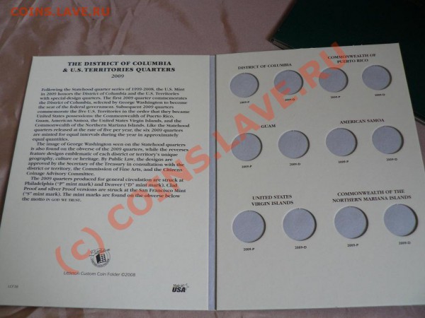 Альбомы к четвертакам США 1999-2009 50 штатов Quarters - q2