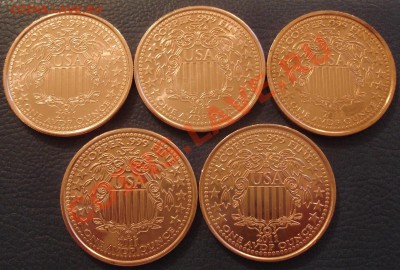 Американская Медь 5 шт ( по 1 унции) UNC - Американская медь 2
