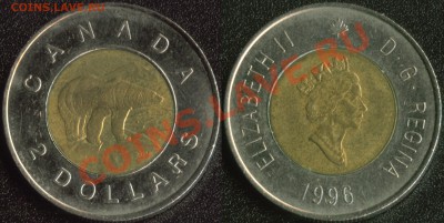Канада 2 доллара 1996 (биметалл) до 22:00мск 13.11.13 - Канада 2 доллара 1996