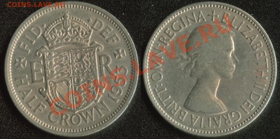 2 кроны 1953 "Коронация" до 22:00мск 14.11 - Великобритания пол-кроны 1953