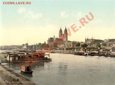 Кораблики на банкнотах - Magdeburg_um_1900