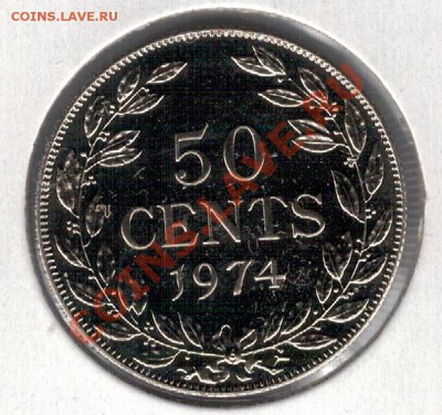 Либерия 50 центов 1974 до 18.11 в 22.00мск (7227) - 4-либ50ц1
