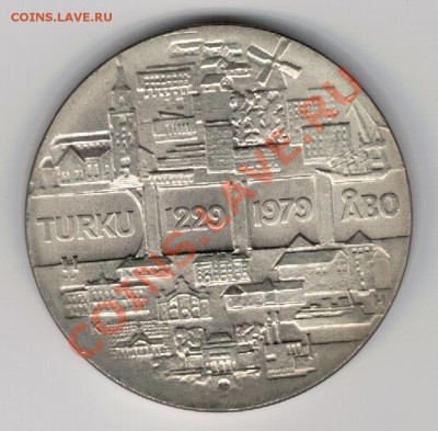 Ag Финляндия 25 марок 1979 Юбилей Турку 18.11 в 22.00 (7315) - 5-фин79
