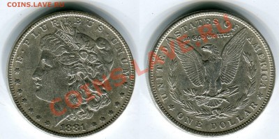 1 $ Моргана 1881, до 15.11.2013 в 22-00 Мск. - 1881