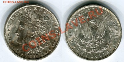 1 $ Моргана 1889, до 15.11.2013 в 22-00 Мск. №2 - 1889 №2