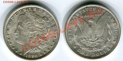 1 $ Моргана 1896, до 15.11.2013 в 22-00 Мск. №2 - 1896 №2