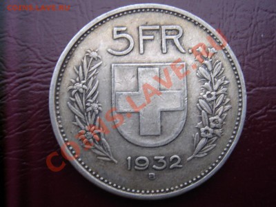 Швейцария: Ag-835 5 франков 1932 до 18.11.13 22-00 - Швейцария 5 франков 1932-1.JPG