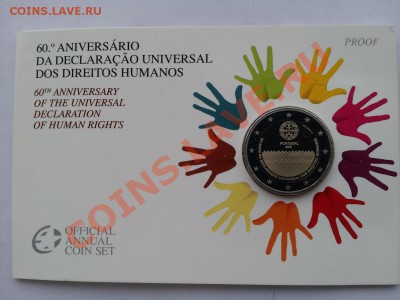 2 Euro Portugal 2008 Declaration of Human Rights - PROOF - 2 Euro Portugal 2008 , PROOF (Clad)