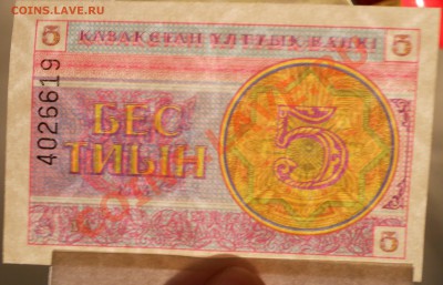 Казахстан,5 тиын 1993 "Водомерки". Редкость. - DSCN5197