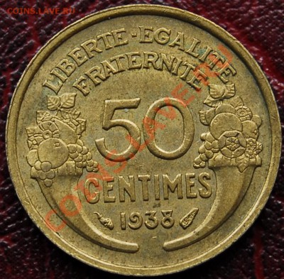ФРАНЦИЯ - 50 сантимов 1938 - до 21 ноября - 689