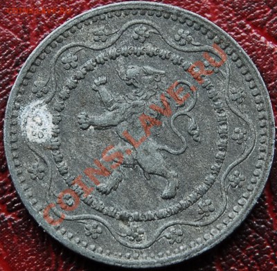 БЕЛЬГИЯ - 10 сантимов 1916 - Оккупация - Цинк - до 21 ноября - 665
