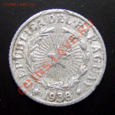 ПАРАГВАЙ 50 сентаво (1938) алюм. до 19.11 (22.00) - Парагвай 50 сентаво (1938) А