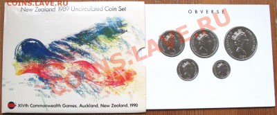 НОВАЯ ЗЕЛАНДИЯ - Набор 1989 5 монет UNC - до 22.11 22:30 мск - NZ_1990set_obv