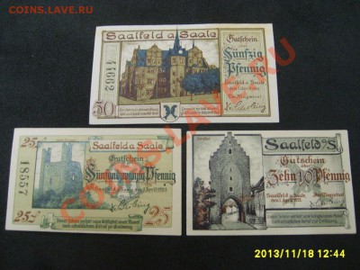 SAALFELD a. SAALE ,50+25+10 ПФЕННИГОВ 1921г(Unc)!до21.11 - S6000295.JPG