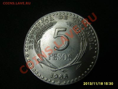 КОЛУМБИЯ,5 ПЕСО 1968г(XXXIX Конгресс)!!до 20.11.2013 - S6000343.JPG
