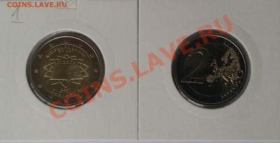 2 Евро Словения 2007 Римский договор UNC до 21.11.2013 22-00 - 2 euro slovenija 2007 Rimskiy Dogovor