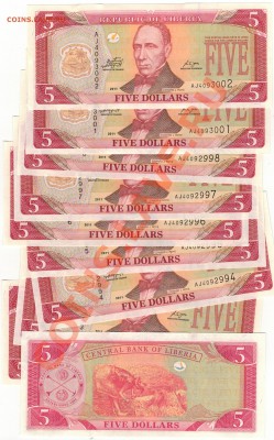 Либерия 5$ 2011 (10шт) до 25.11.13 в 22.00мск (7279) - Изображение 003