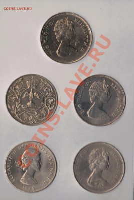 Великобритания кроны 1965-81 (5шт) до 25.11 в 22ч (7271) - 4-вел-кр