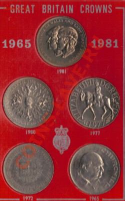 Великобритания кроны 1965-81 (5шт) до 25.11 в 22ч (7271) - 4-вел-кр1