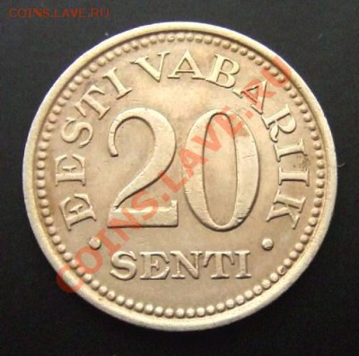 1 - Эстония 20 сенти (1935) №3 Р