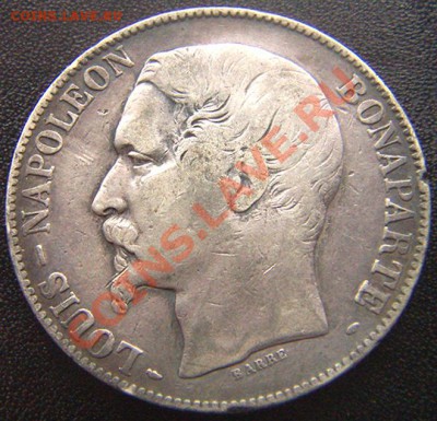 Франция_5 франков 1852(А). Серебро; до 22.11_22.08мск - 6920