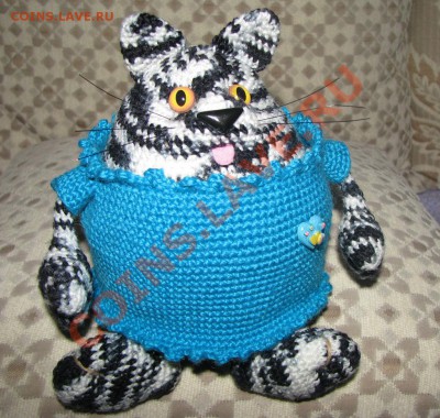 Продам вязаные игрушки ручной работы - Толстый-кот