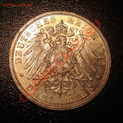 Пруссия 3 марки 1913 г. UNC  до 29.11 - реверс.JPG
