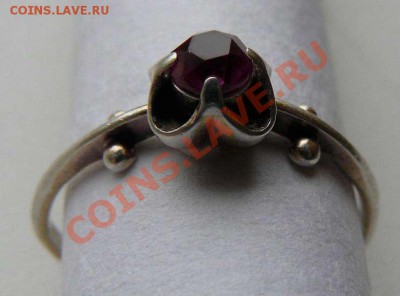 Серебрянное колечко с красной вставкой, 27.11.2013  22-00Мск - Колечко с красным камушком