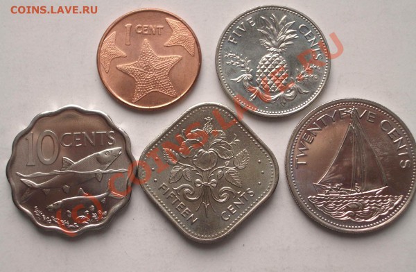 набор из 5 монет Багам кор.аук. (окон. 31.01.10 в 21-00 МСК) - 025