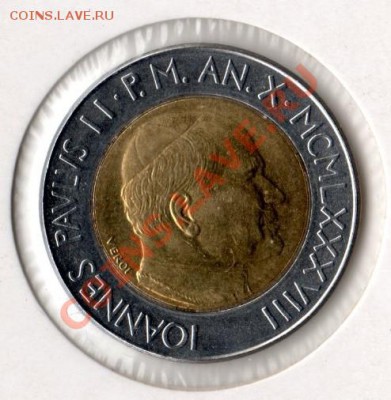 ВАТИКАН 500 ЛИР 1988 UNC до 30.11.13 22-00 МСК - img697