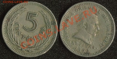 Уругвай 5 сентимо 1953 до 22:00мск 03.12.13 - Уругвай 5 сентимо 1953 (40)