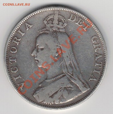 Ag Великобритания двойной флорин 1889 до 02.12 в 22ч (7255) - 5-вел-дв.фл