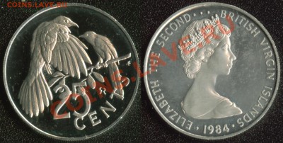 Брит.Виргинские острова 25 центов 1984 до 22:00мск 04.12.13 - Британские Виргинские острова 25 центов 1984 (180)