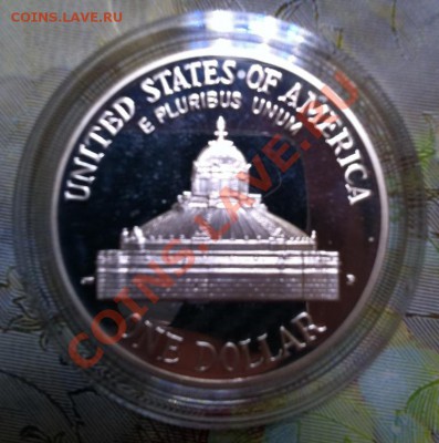 1 доллар Library of Congress Ag900 Proof прошу оценить - IMG_2670.JPG
