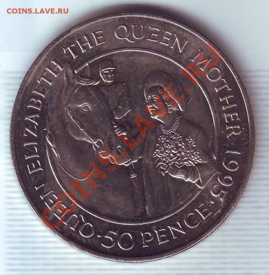 О.Св.Елены.50 Пенсов(Крона)1995.Королева-Мать. до 04.12 - 19950048.JPG