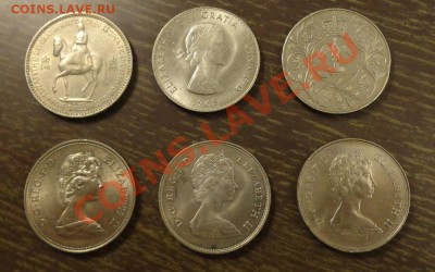 АНГЛИЯ - КРОНЫ 6 ШТУК разные ДЁШЕВО до 6.12, 22.00 - кроны общая - 2