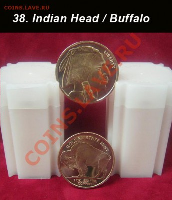 = NEW Слитки США 2012-2013 = Ассортимент более 60 видов - 38. Indian Head - Buffalo