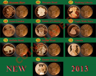 = NEW Слитки США 2012-2013 = Ассортимент более 60 видов - 65-74