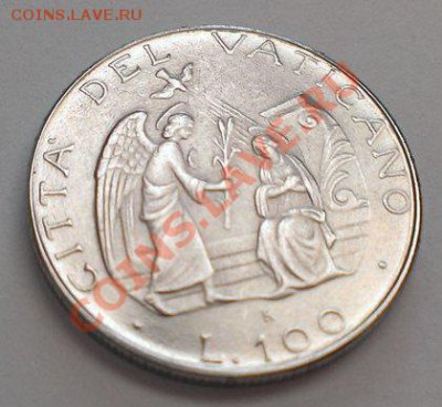 ВАТИКАН 100 ЛИР 1987 UNC до 4.12.13 22-00 МСК - 13 