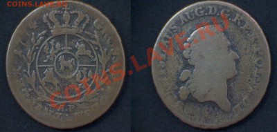 1 солид 1638 г. Ливония и польские монеты XVII-XVIII вв. - Трояк