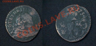 1 солид 1638 г. Ливония и польские монеты XVII-XVIII вв. - Шеляг