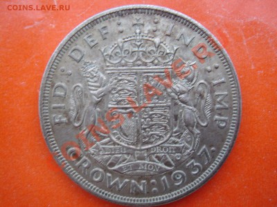 Великобритания: Ag-500 крона 1937 Георг 6 до 09.12 22-0 - Крона 1937-т-1.JPG